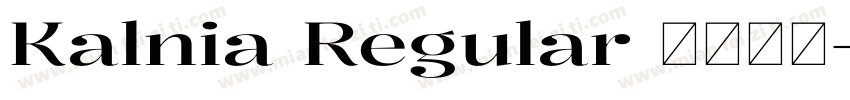 Kalnia Regular 语言英文字体转换